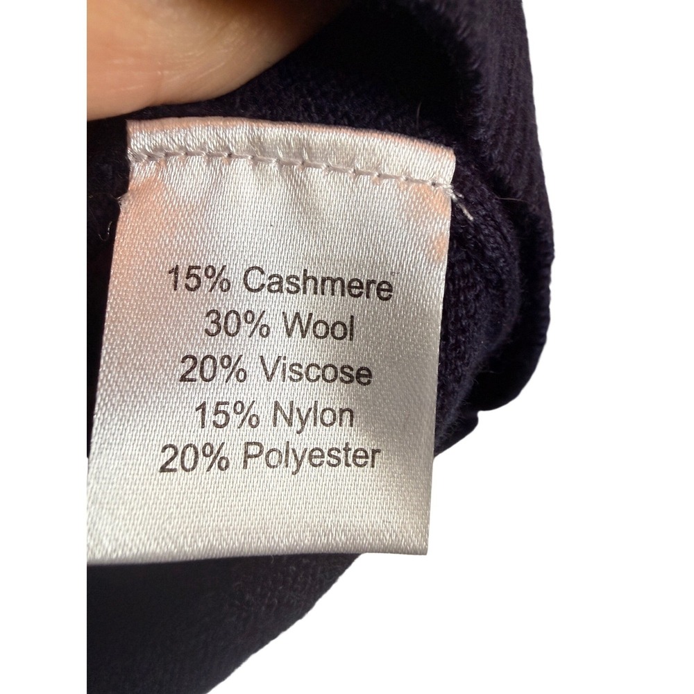 Preppy Classic Kallspin Navy Blue Cashmere Wool V-Neck Sweater Vest XXL Pullover - Picture 9 of 9